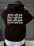 God Letter Print Hoodie