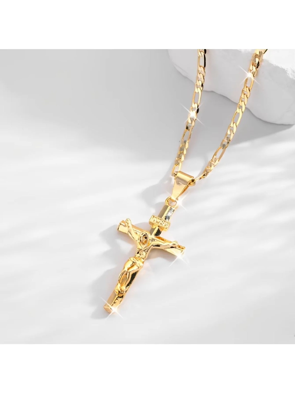 14K Gold Jesus Cross Necklace