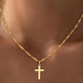Minimalist Gold Cross Necklace