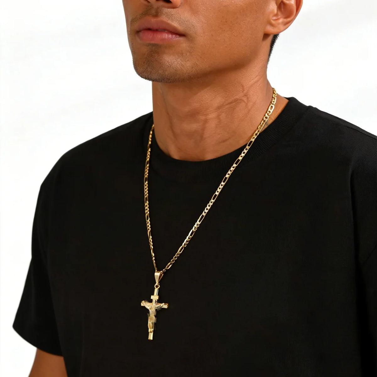 14K Gold Jesus Cross Necklace