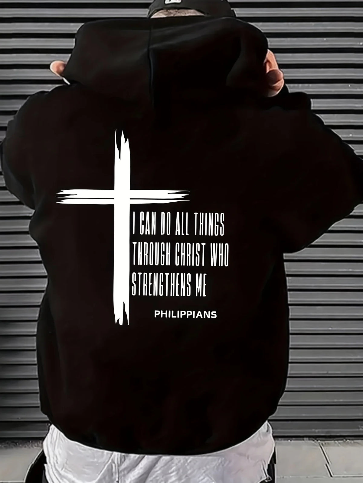 Philippians 4:13 Cross Hoodie