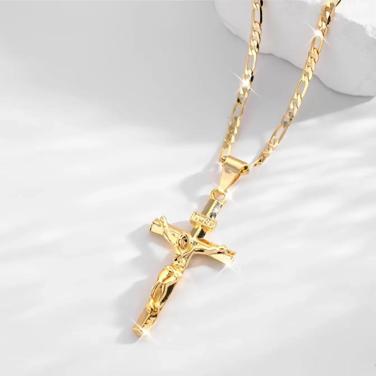 14K Gold Jesus Cross Necklace